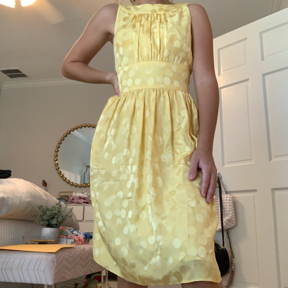 vintage-looking yellow midi sundress